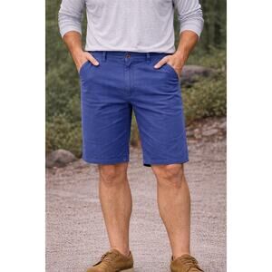 Mutual Weave Standard Chino Shorts Blue 34 NWT Classic Fit